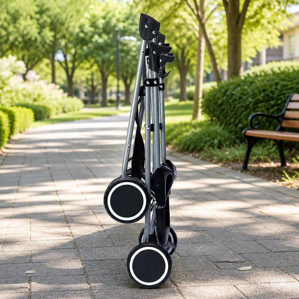 Pet Stroller Foldable Portable Travel Jogger Carrier Black