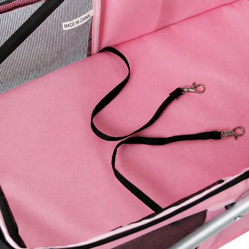 Pet Stroller Foldable Portable Breathable Canopy 45cm W x 69cm D x 92cm H