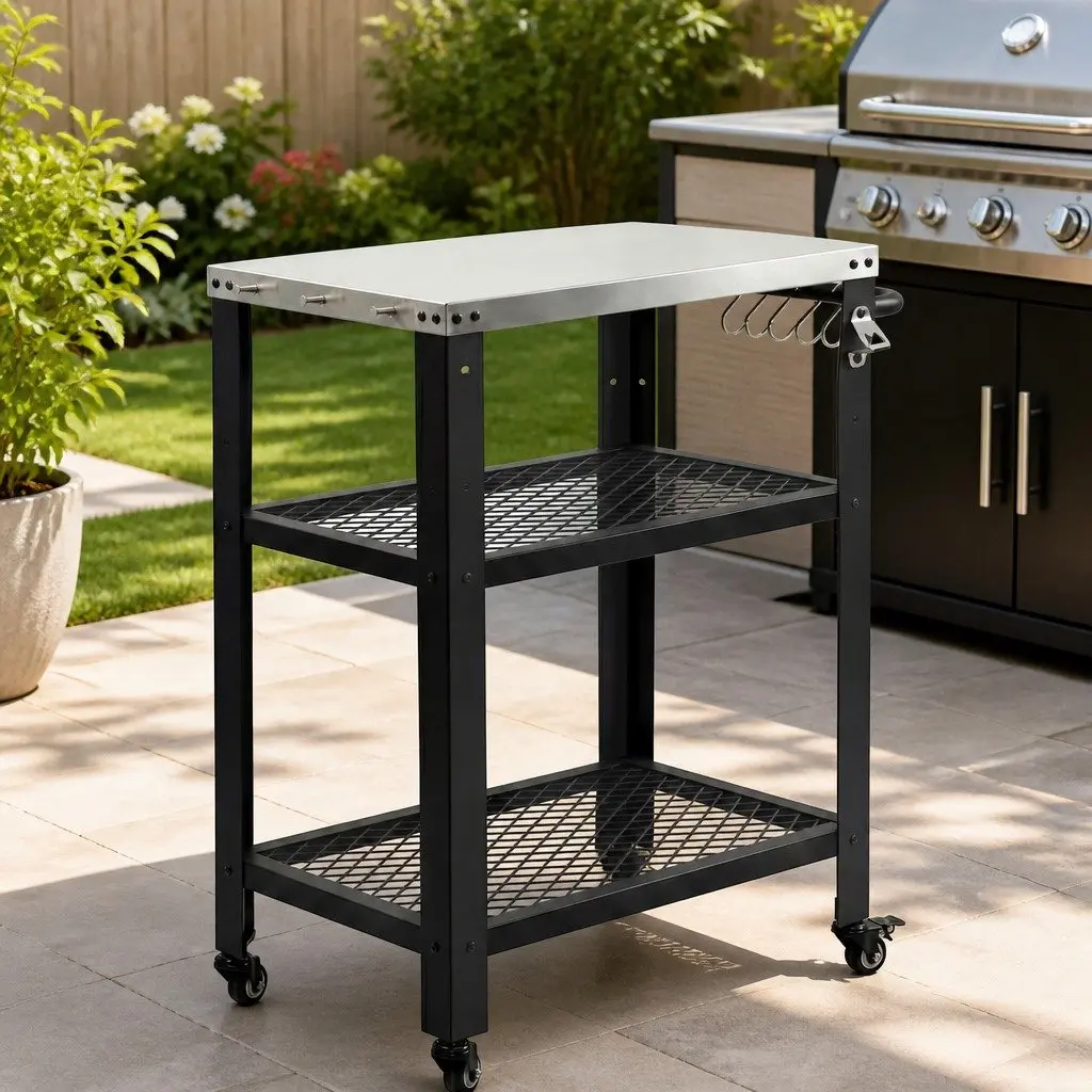 Outdoor BBQ Cart