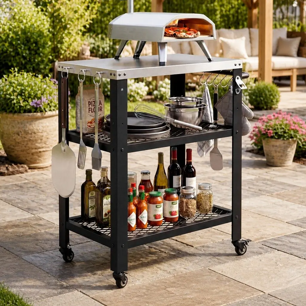 Outdoor BBQ Cart