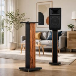 Speaker Stands 70cm Pair Monitor Surround Sound Studio Setup MDF Sand-Fillable