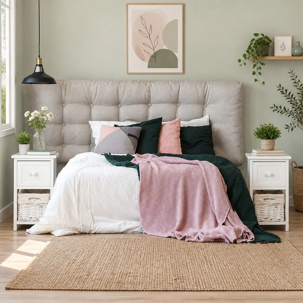 Rustic White Bedside Table Set