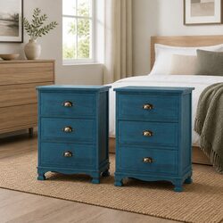 Friendly Vintage Blue Nightstand for Your Home