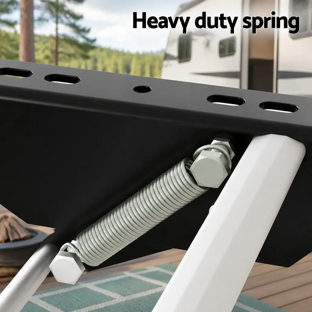 Folding Caravan Step Non-Slip Aluminium 56 x 57 x 17 cm