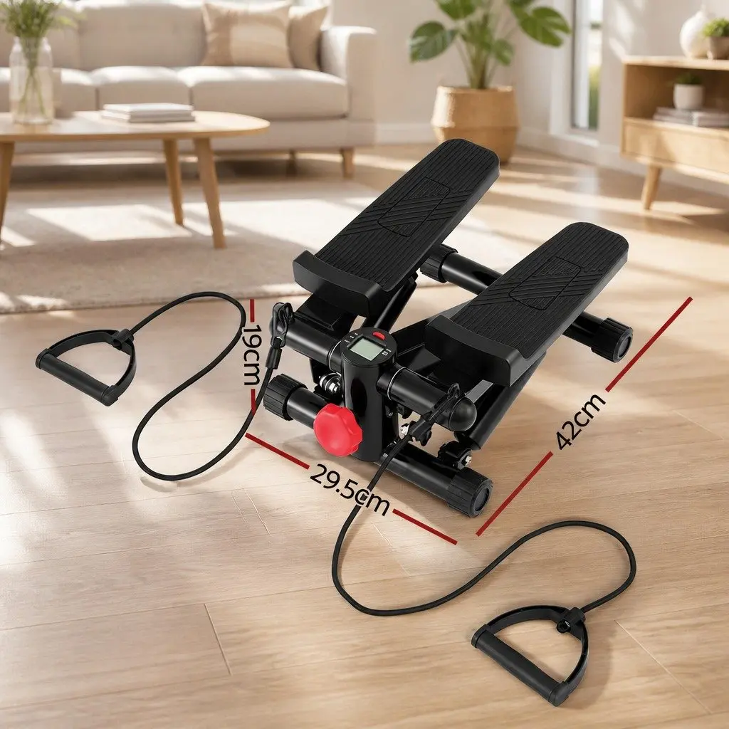 Mini Stepper with Resistance Rope for Home Aerobic Exercise Compact Cardio