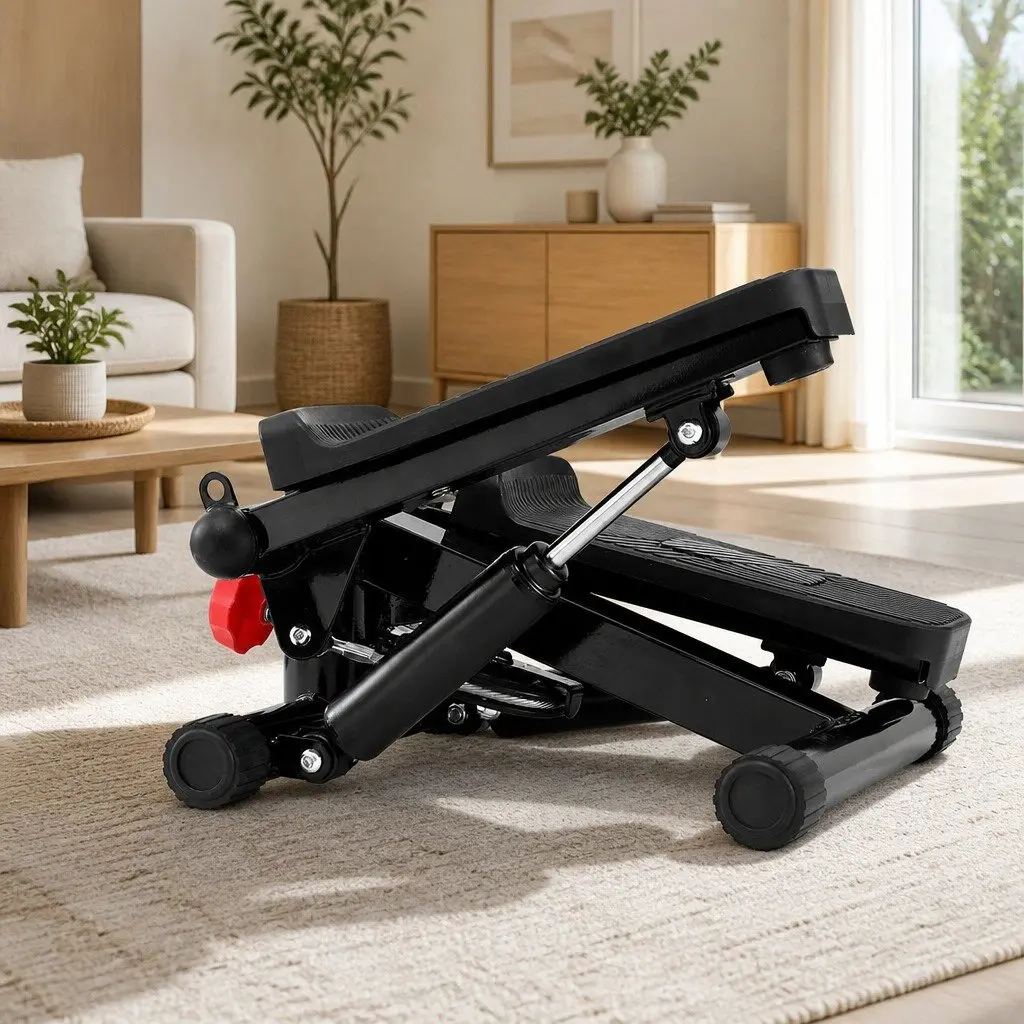 Mini Stepper with Resistance Rope for Home Aerobic Exercise Compact Cardio