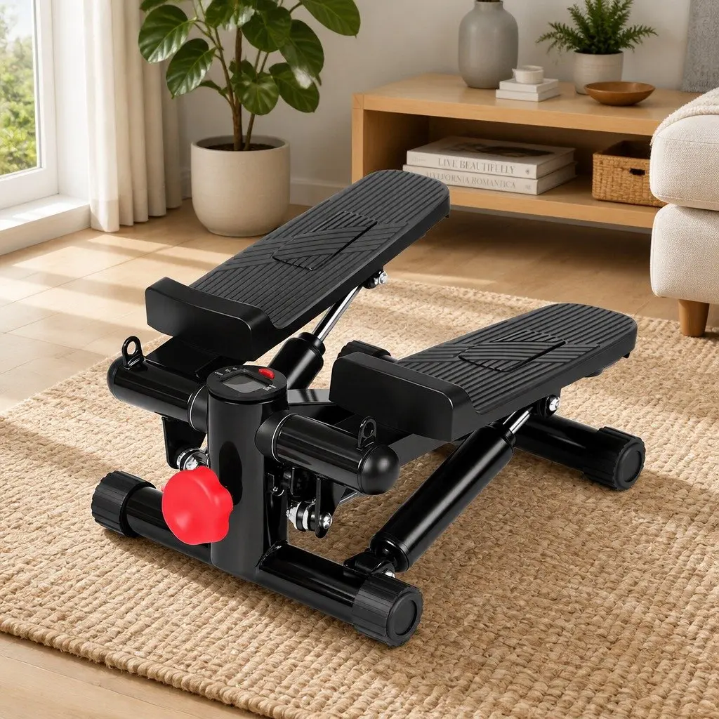Mini Stepper with Resistance Rope for Home Aerobic Exercise Compact Cardio