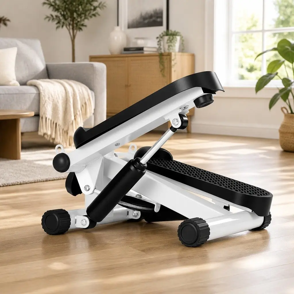 Mini Stepper Compact Home Workout with Resistance Rope 42 x 29.5 x 19 cm