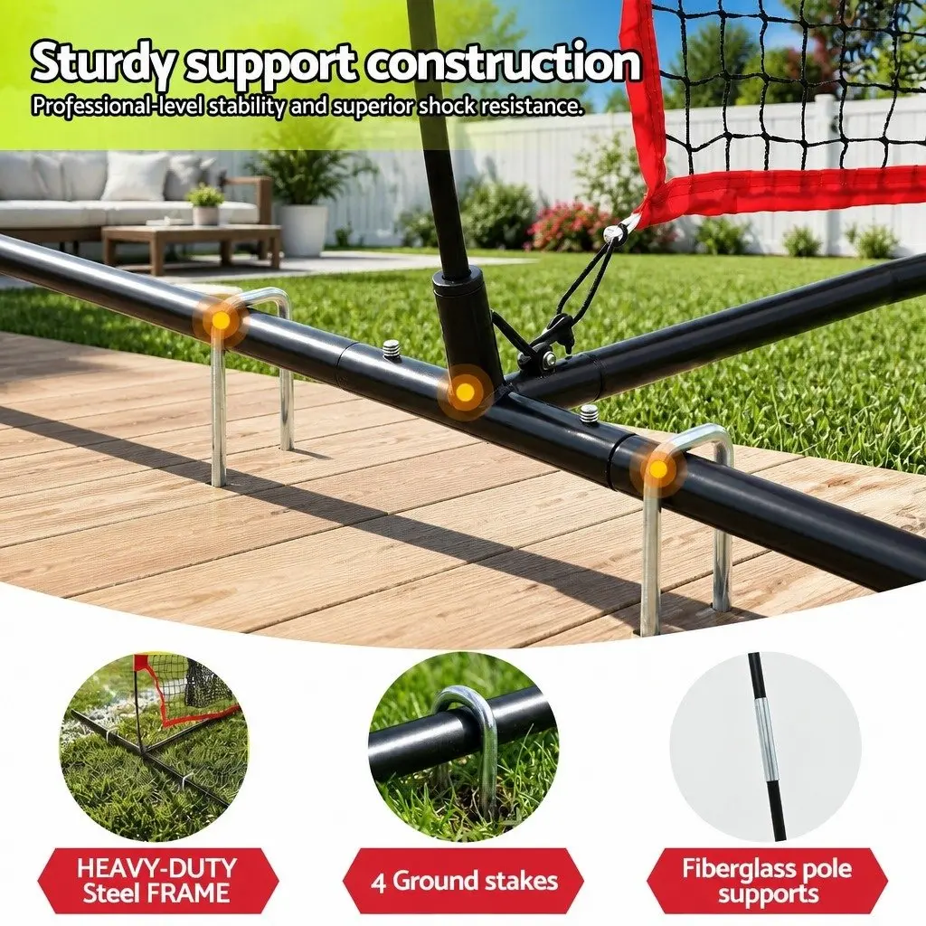 Football Training Net 1.8m Portable Soccer Goal 5 Target Rebounder Practice Net