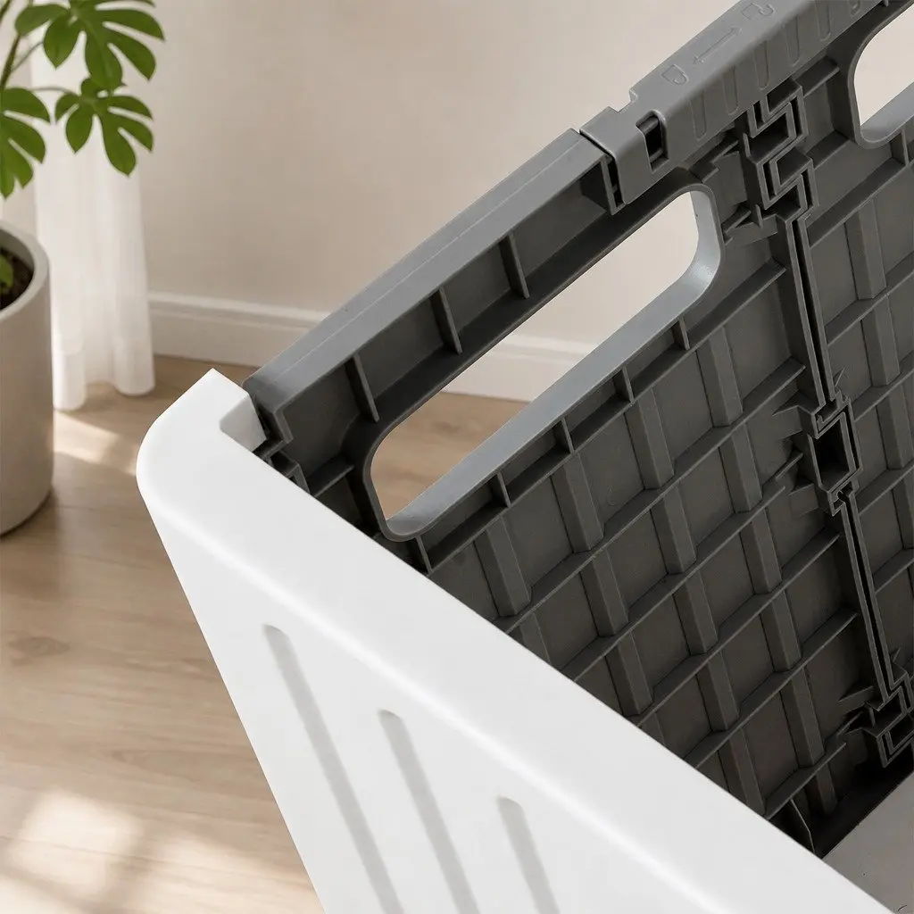 Folding Shopping Trolley Cart with Wheels Portable Grocery Collapsible Storage