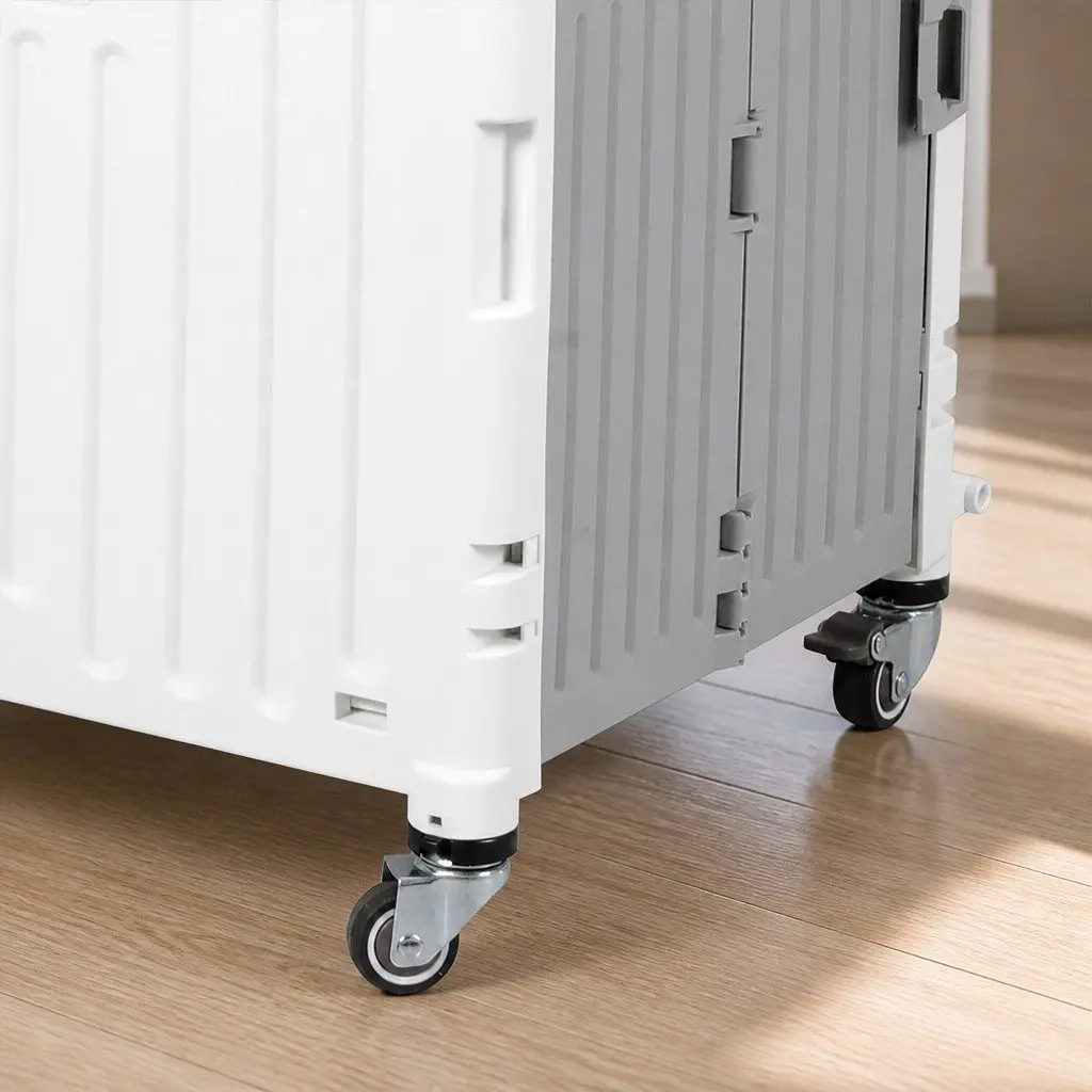 Folding Shopping Trolley Cart with Wheels Portable Grocery Collapsible Storage