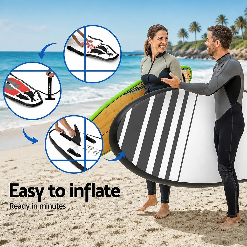Inflatable Stand Up Paddle Board 11ft with Drop-Stitch Core Adjustable Paddle and Kayak Seat