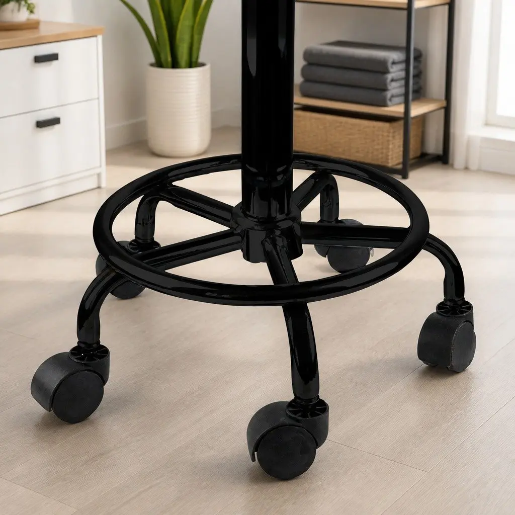 Salon Swivel Bar Stools Adjustable Height 360 Degree Rotation Black