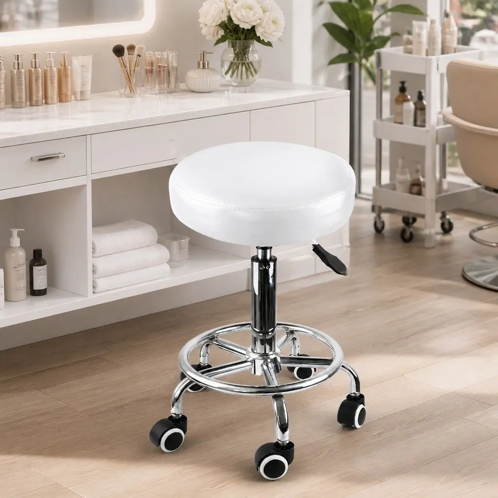 Salon Stool Swivel Hairdressing Chair Gas Lift Hydraulic 360 Rotating Casters