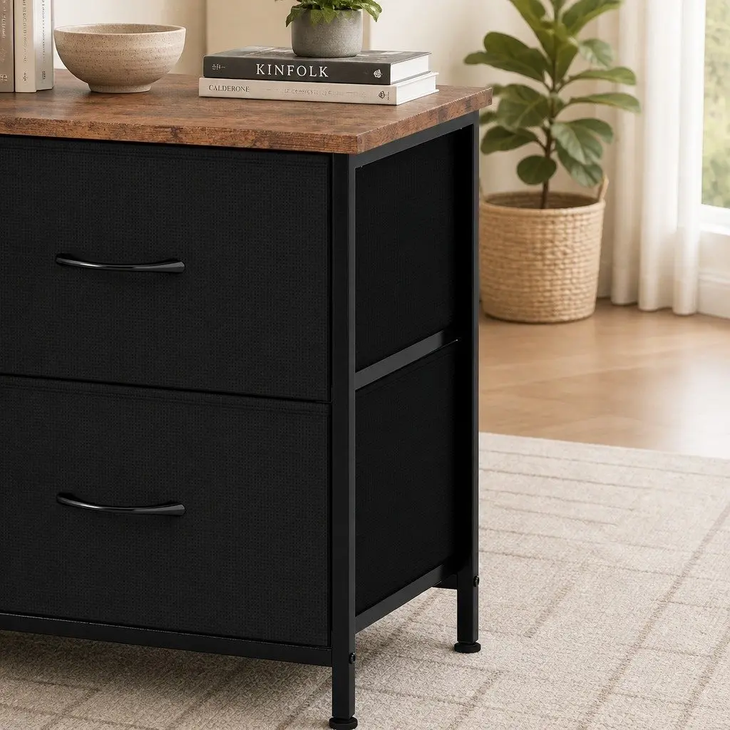 TV Stand Cabinet Storage Unit 140cm with 5 Drawers for Living Room
