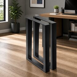Metal Table Legs Rectangular DIY Set of 2 Industrial Box Frame Support 71x65cm