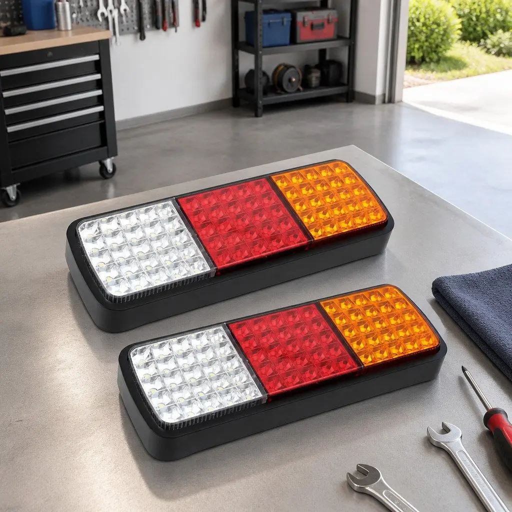 12V LED Tail Lights Pair with 75 LEDs