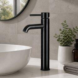 User-Friendly Black Basin Mixer Tap for Sinks