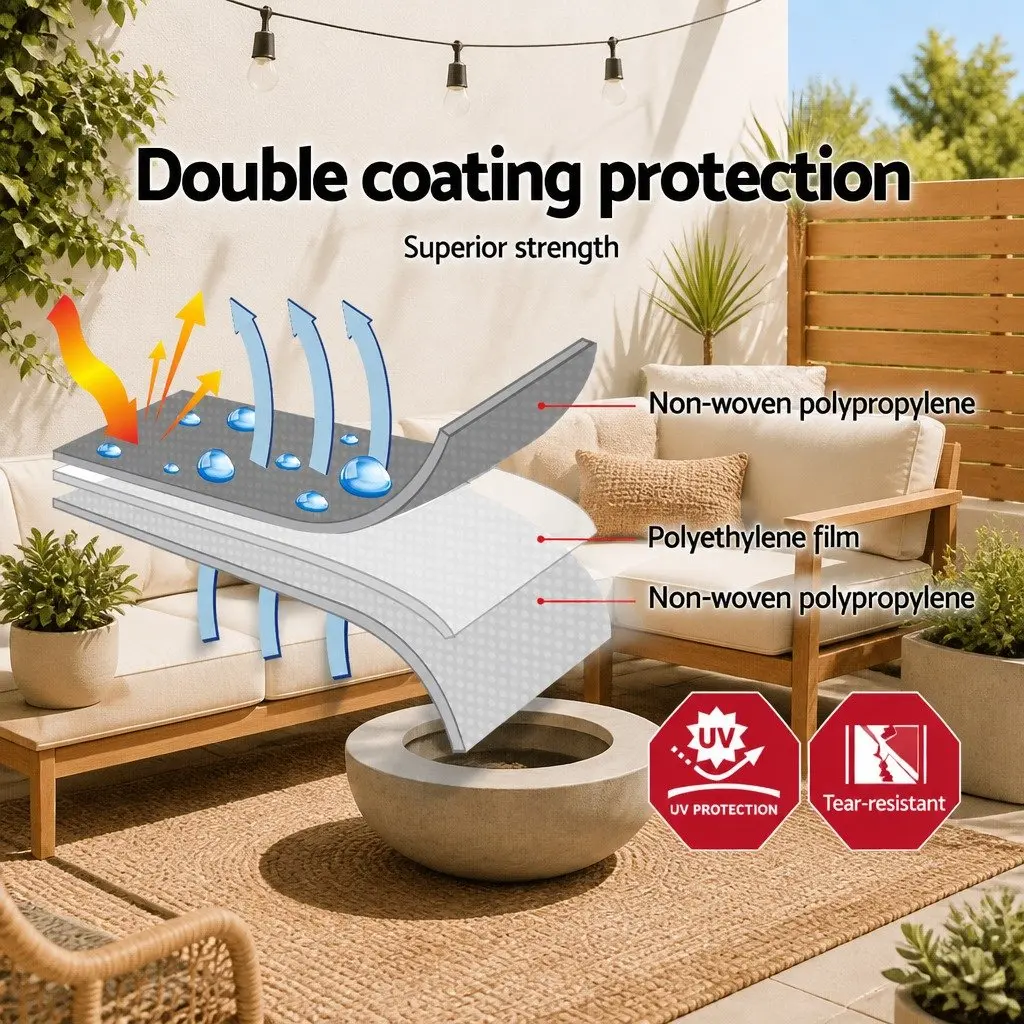 Heavy Duty Poly Tarp Silver Black 3.6x4.8m Waterproof UV Resistant Camping Outdoor Cover