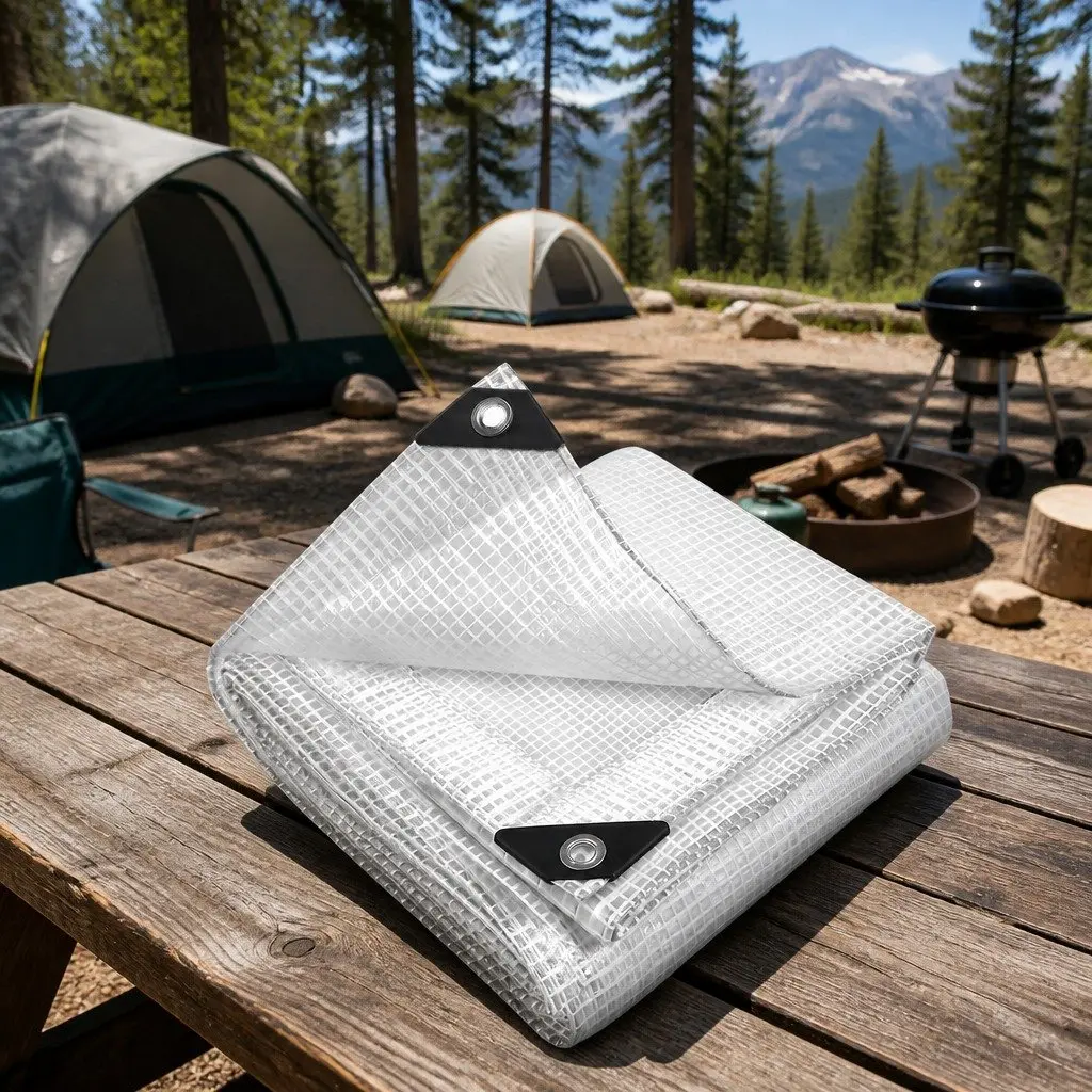 Poly Tarp Clear Waterproof Heavy Duty 3x4m Outdoor Camping Caravan Cover