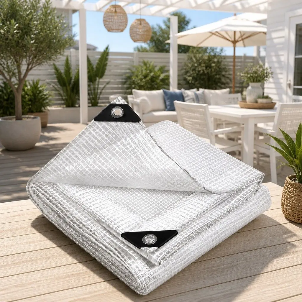 Heavy Duty Clear Poly Tarp Waterproof 4x6m
