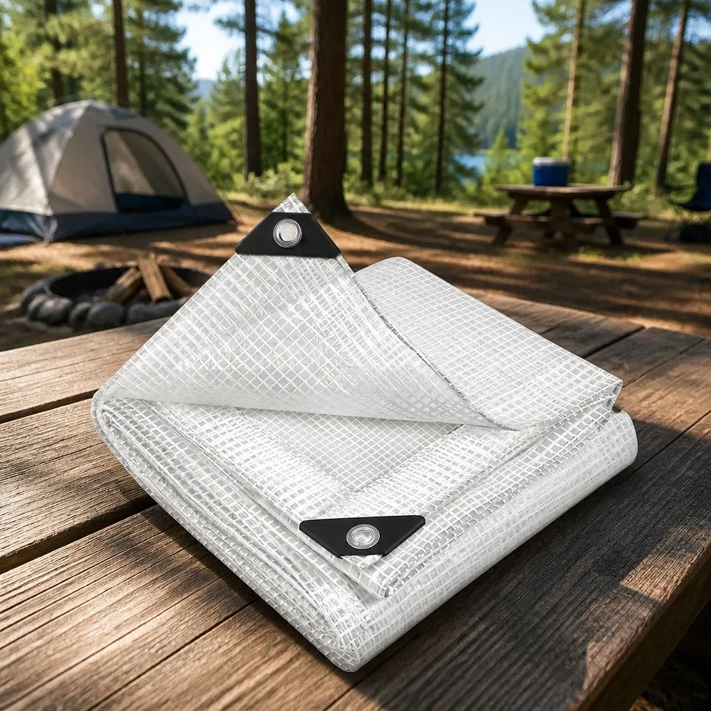 Clear Poly Tarp Heavy Duty Waterproof 4x7m