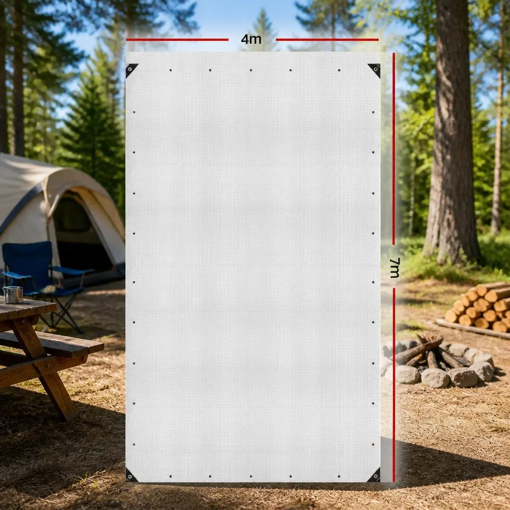 Clear Poly Tarp Heavy Duty Waterproof 4x7m