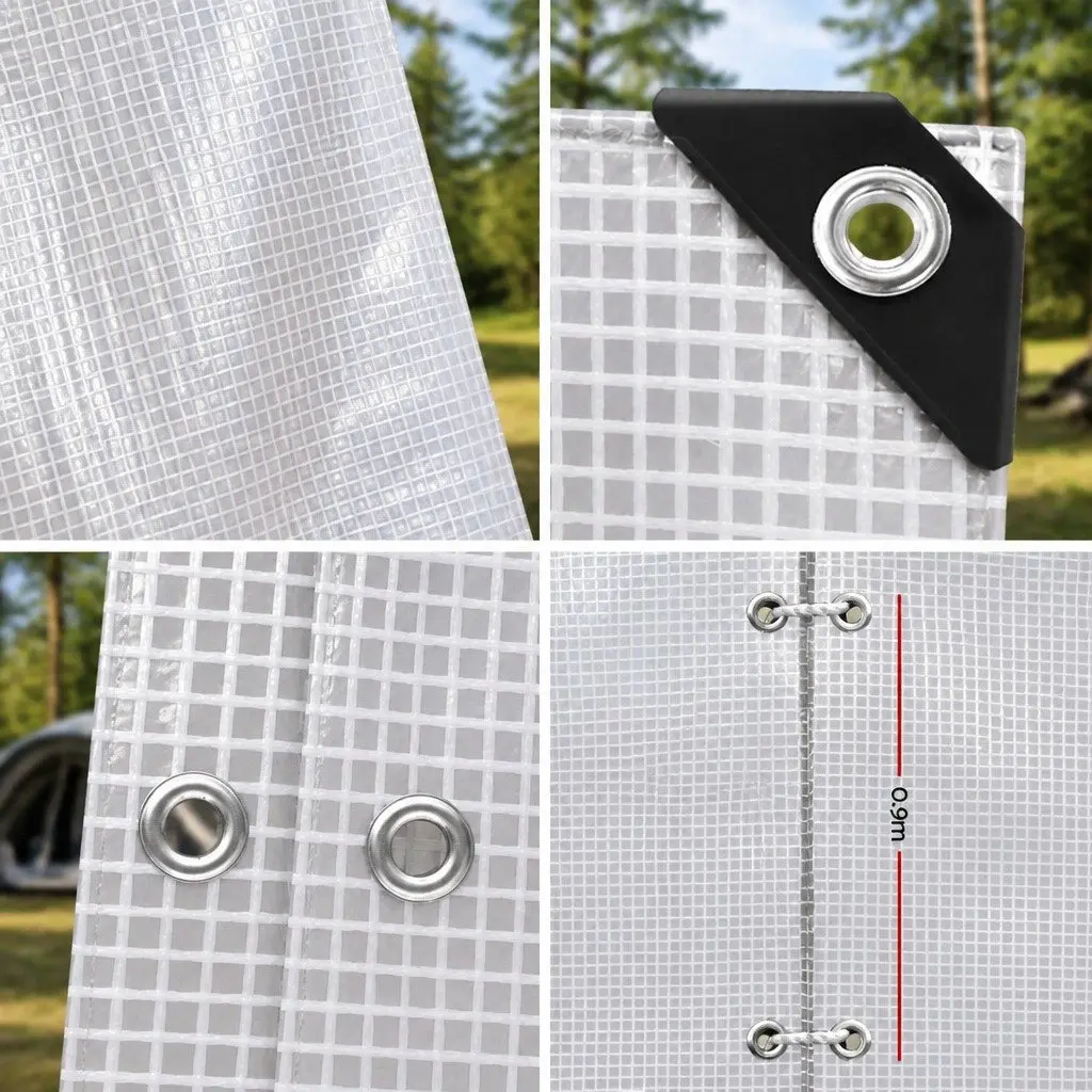 Clear Poly Tarp Heavy Duty Waterproof 4x7m