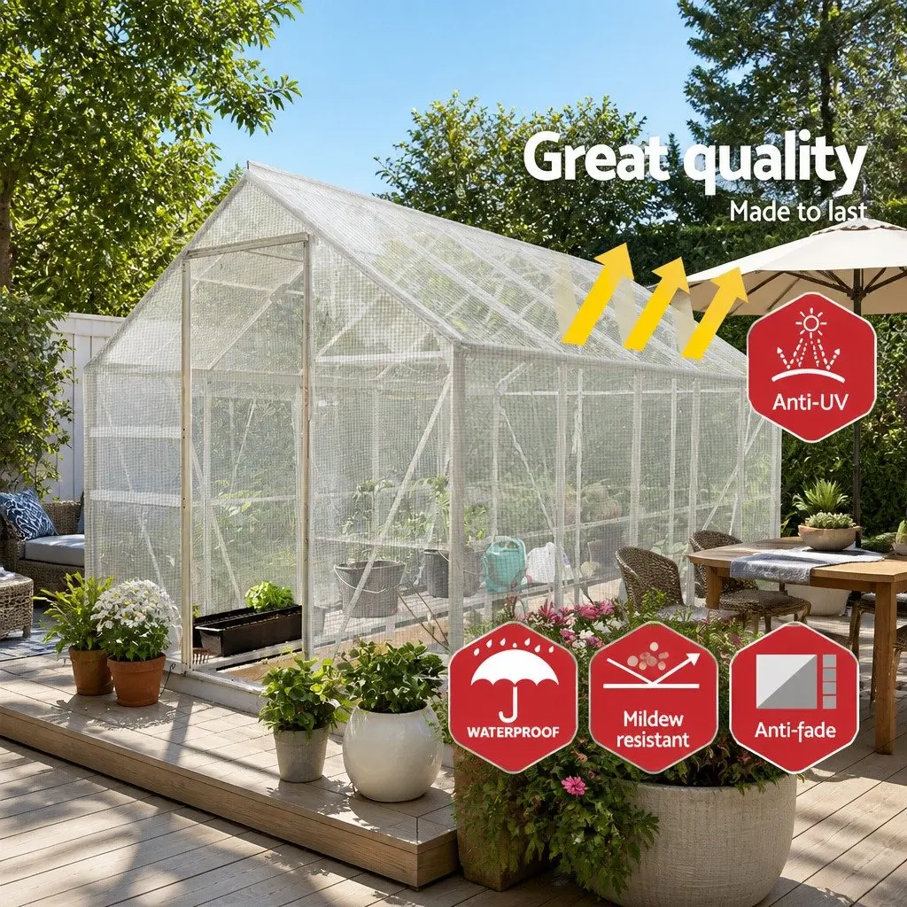 Heavy Duty Waterproof Poly Tarp UV Resistant 5m x 10m for Camping and Caravan Outdoor Use