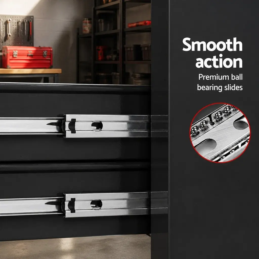 16 Drawer Tool Box Cabinet Chest Trolley Garage Storage Organizer with Castors