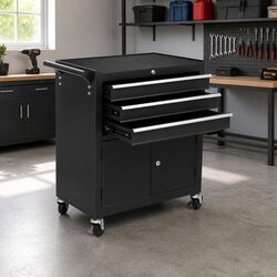 User-Friendly Tool Storage Chest with Wheels for Easy Access