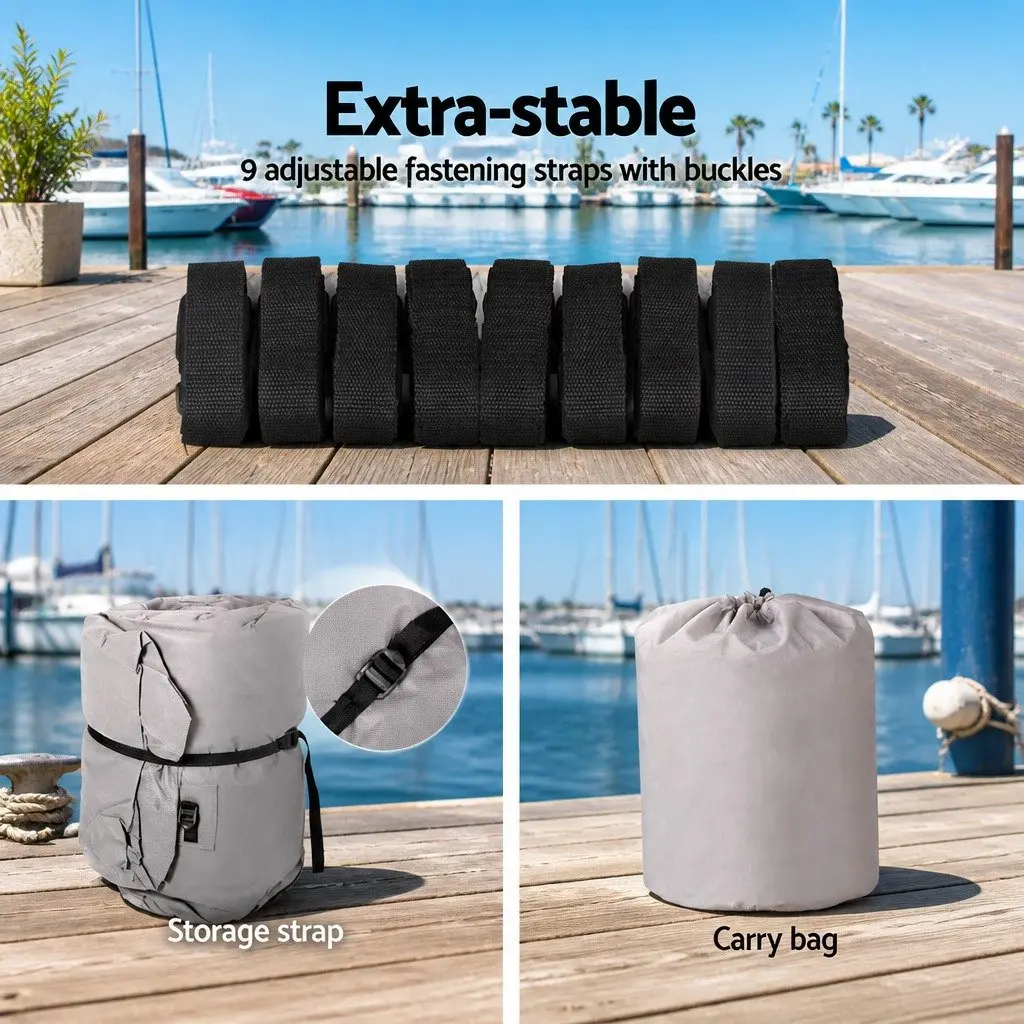 Boat Cover 14-16ft Trailerable Marine Grade 600D Polyester UV Mildew Resistant