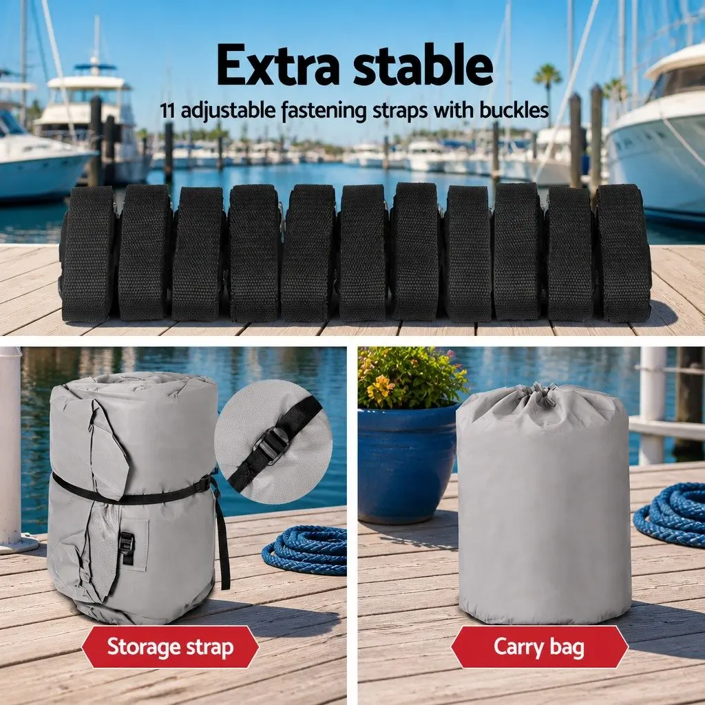 Boat Cover 14-16ft Trailerable Marine Grade 600D Polyester UV Mildew Resistant