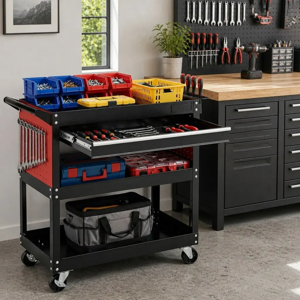 Tool Trolley Cart for Garage Organization