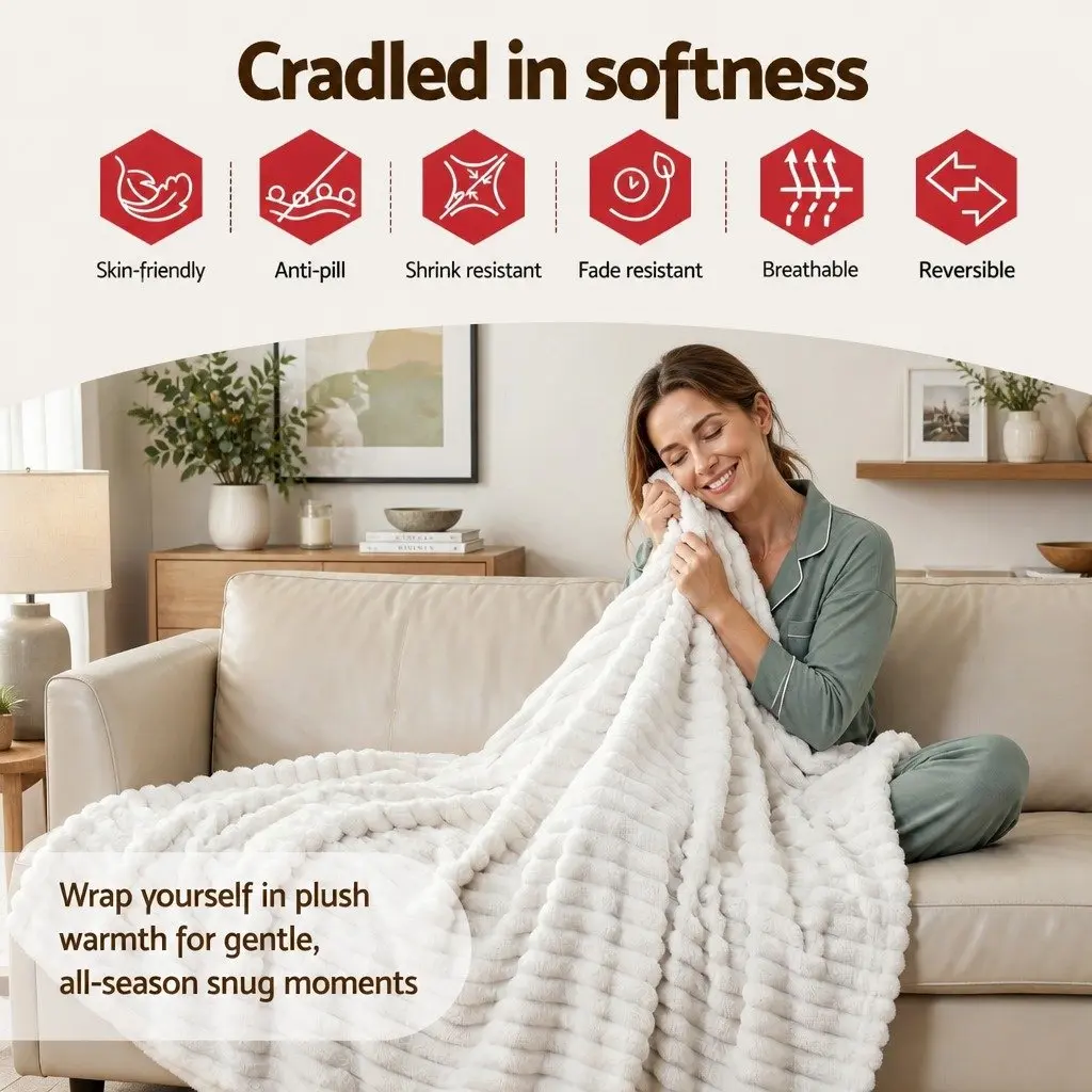127x152cm Fleece Throw Blanket