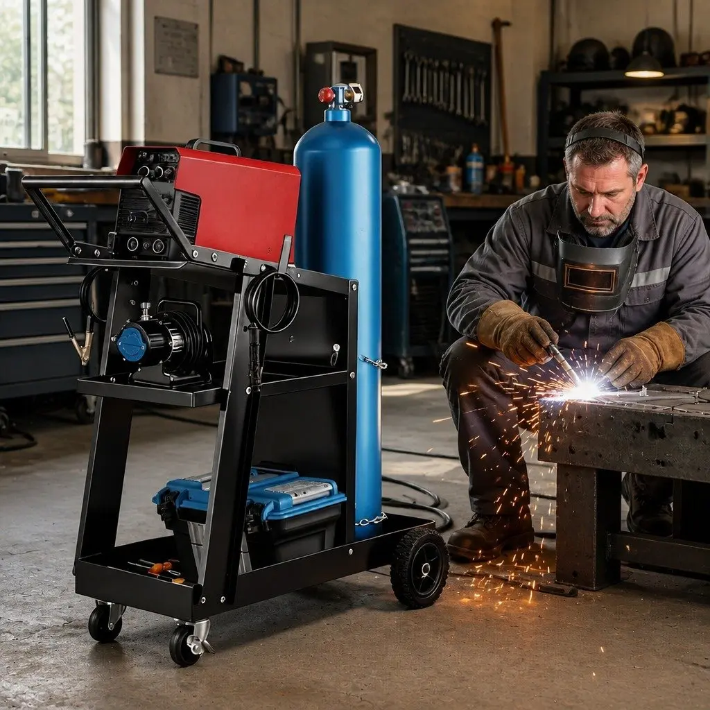 Mobile Welding Cart for Organized Work
