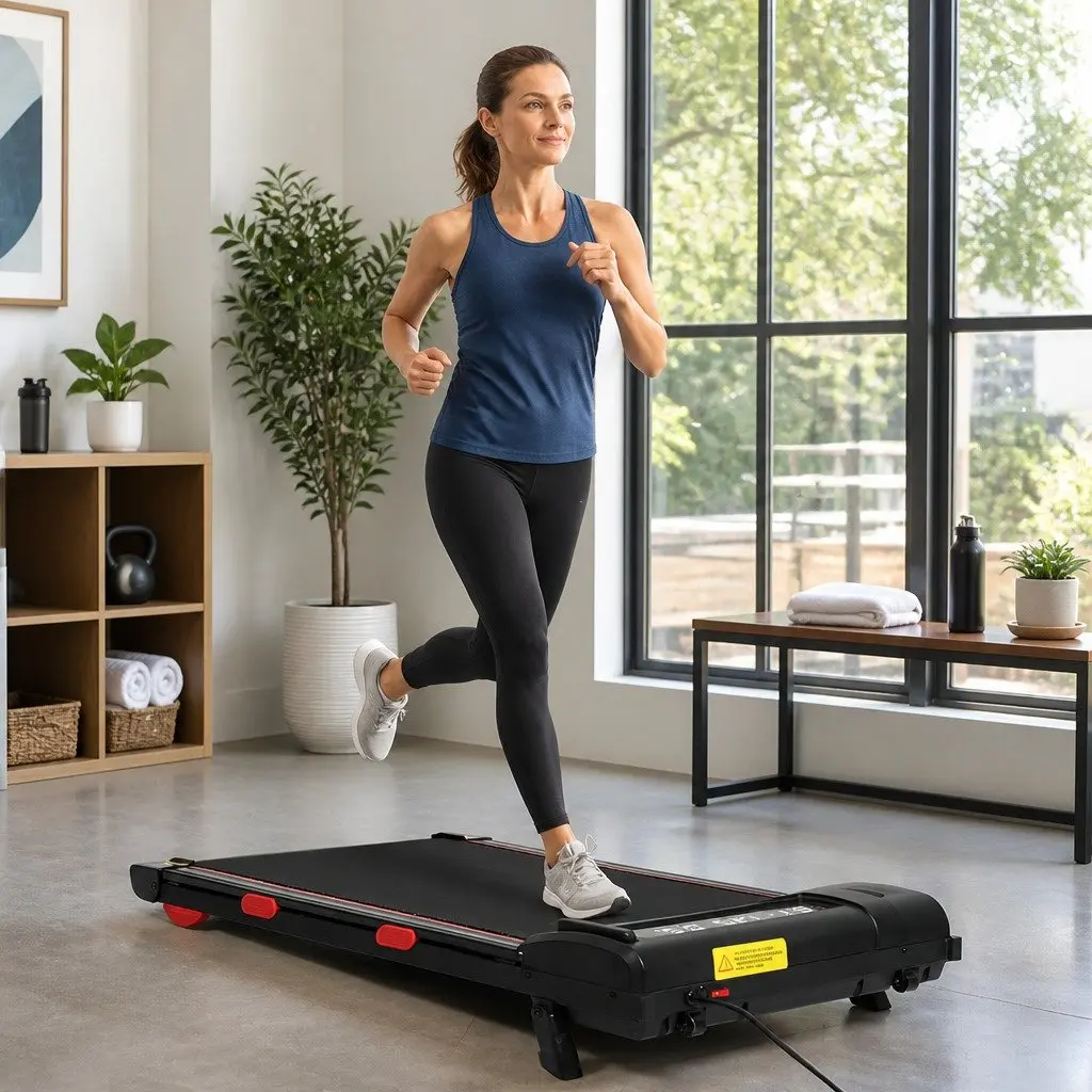 Walking Treadmill Home Gym Fitness Machine Manual Incline LED Display Bluetooth