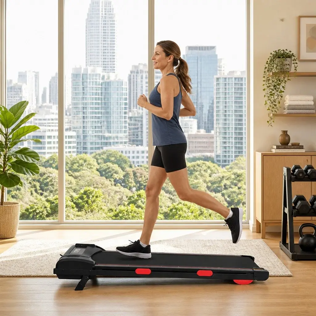 Walking Treadmill Home Gym Fitness Machine Manual Incline LED Display Bluetooth