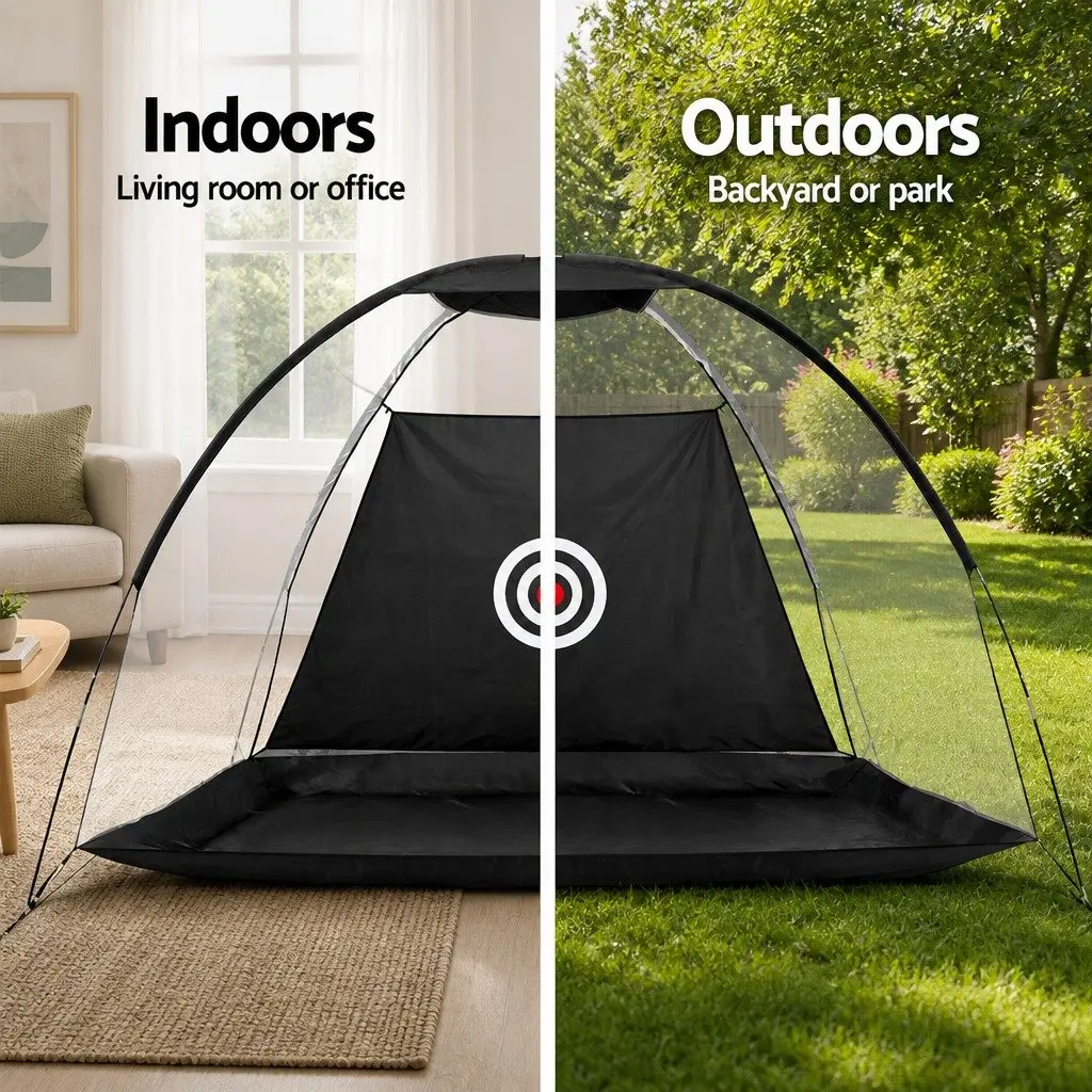 Golf Practice Net Portable Training Aid Driving Target Tent Indoor Outdoor