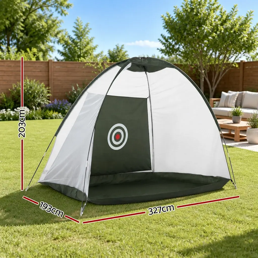 Golf Practice Net Portable Training Aid Large Size 327 x 193 x 203 cm