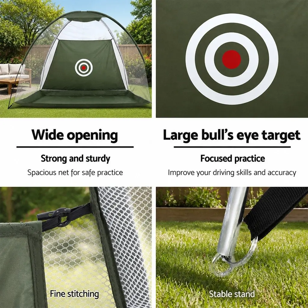 Golf Practice Net Portable Training Aid Large Size 327 x 193 x 203 cm