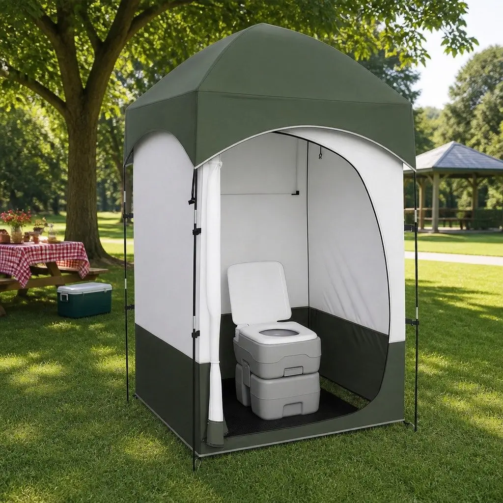 Portable Toilet Shower Tent Set 20L Privacy Changing Room Outdoor