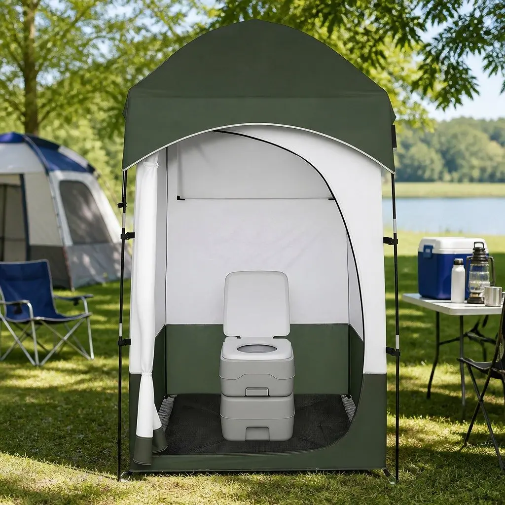 Portable Toilet Shower Tent Set 20L Privacy Changing Room Outdoor