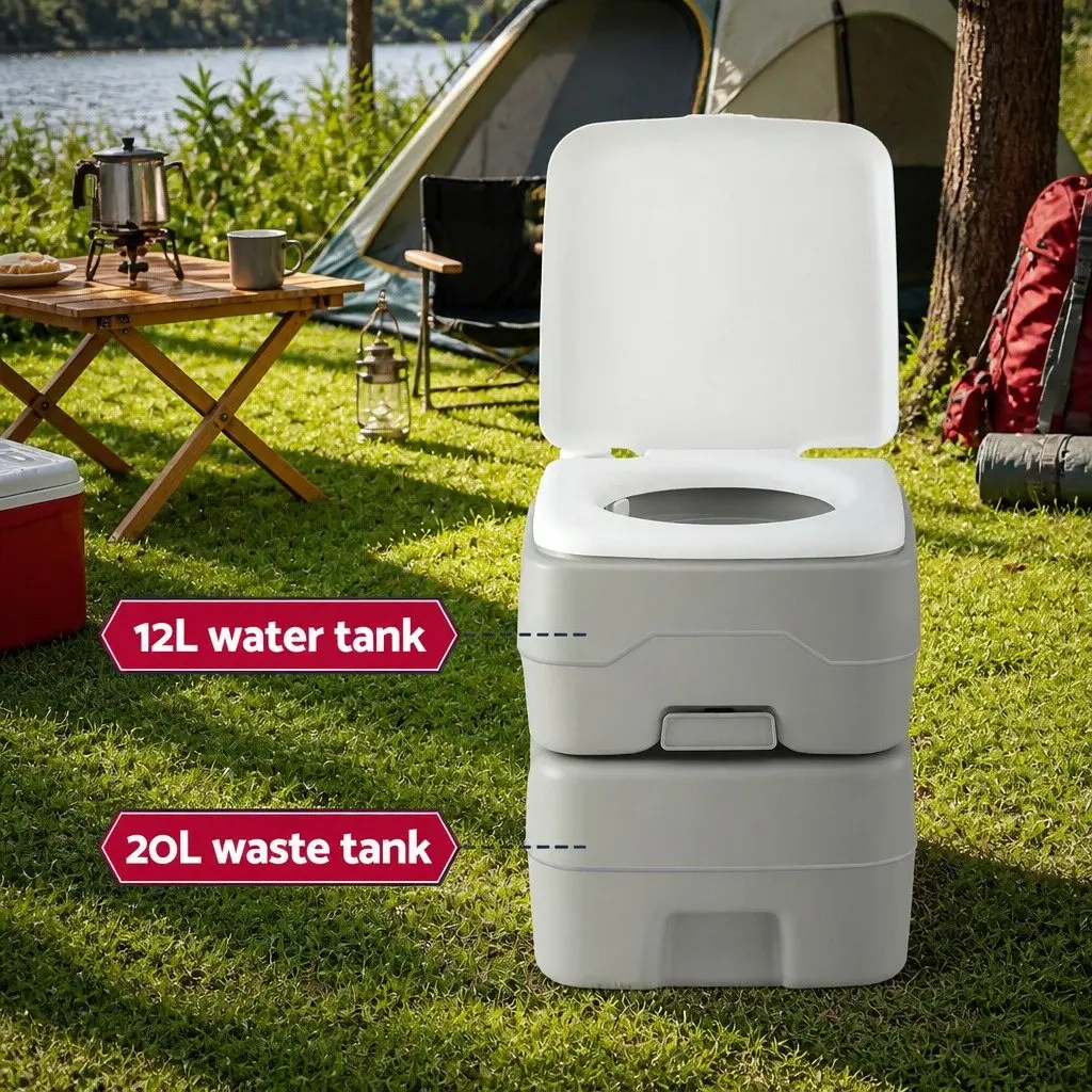 Portable Toilet Shower Tent Set 20L Privacy Changing Room Outdoor