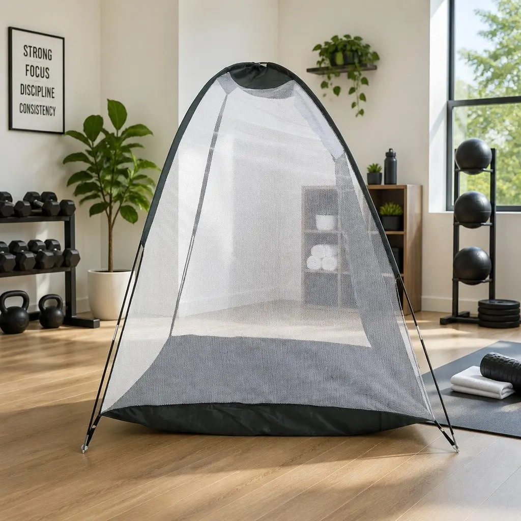 Golf Practice Net and Training Mat Set Indoor Outdoor Home Use 327 x 193 x 203 cm 80 x 60 cm