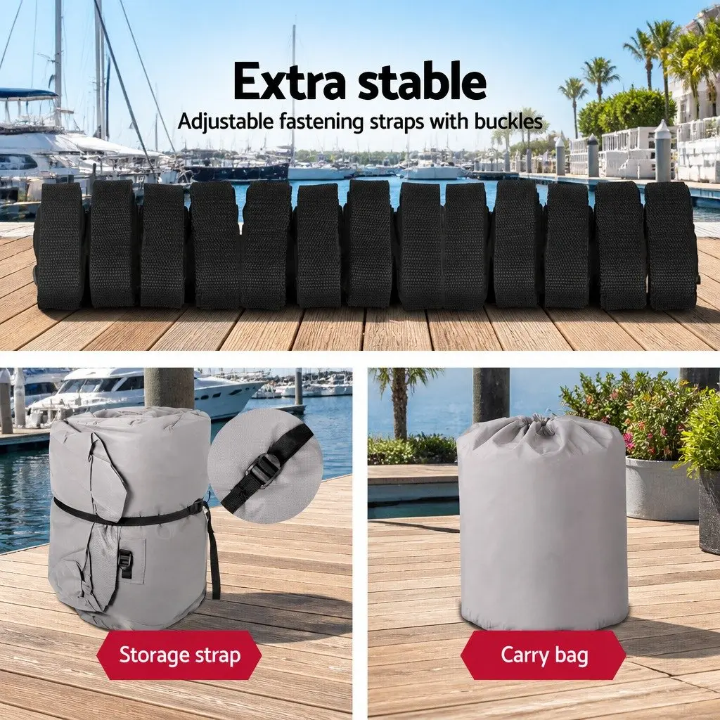Boat Cover 25-27ft Trailerable Jumbo Marine 600D Heavy Duty Grey Water Craft