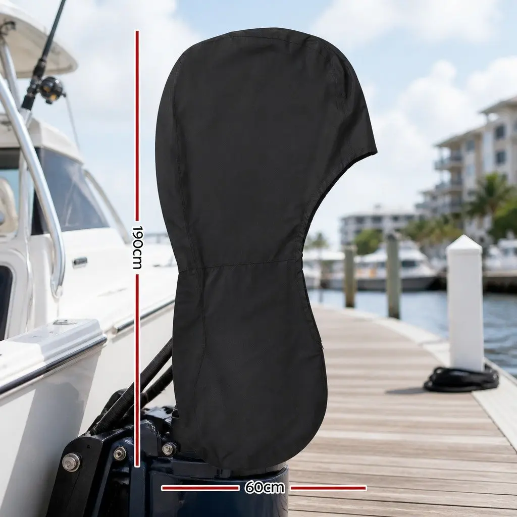 Outboard Motor Cover Full Protection UV Water Resistant 100HP 150HP Black