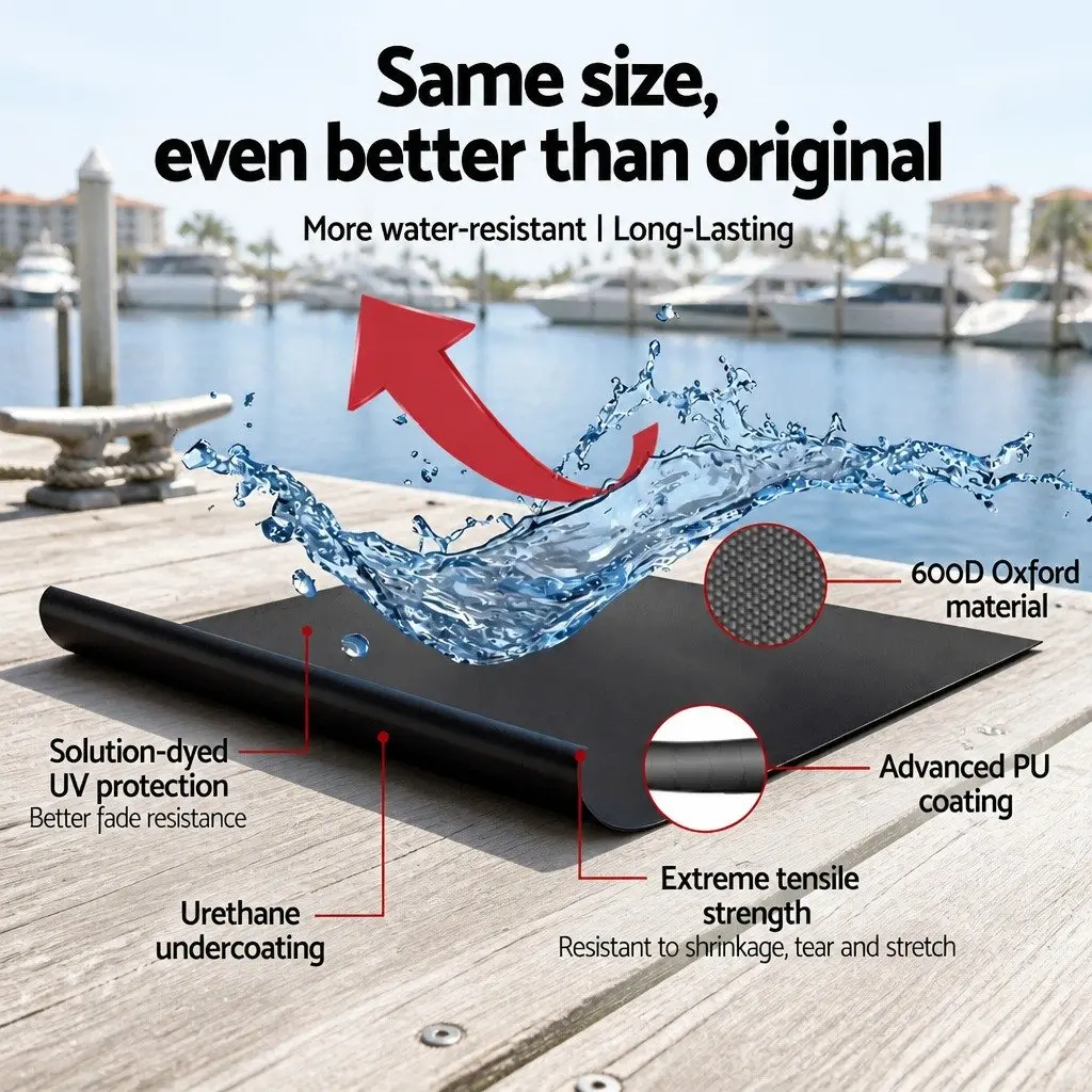 Outboard Motor Cover Full Protection UV Water Resistant 100HP 150HP Black