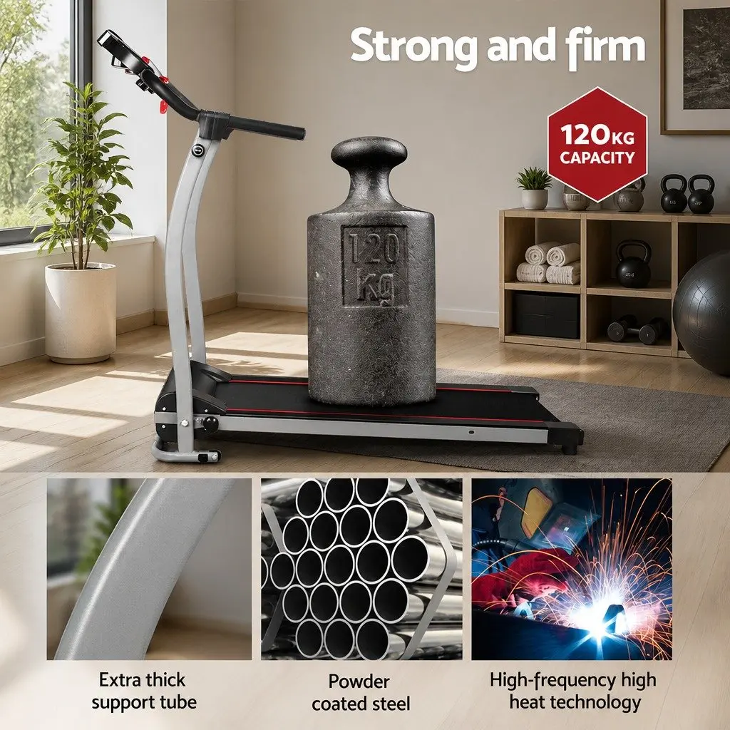 Electric Treadmill Home Gym Fitness Machine Foldable 340mm Belt 12 Programs