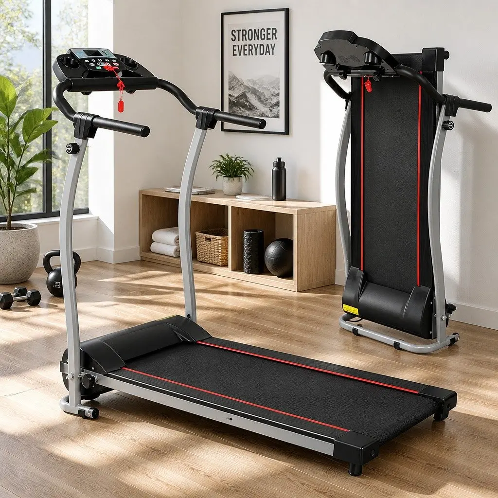 Electric Treadmill Home Gym Fitness Machine Foldable 340mm Belt 12 Programs